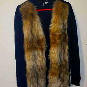 Faux fur sweater